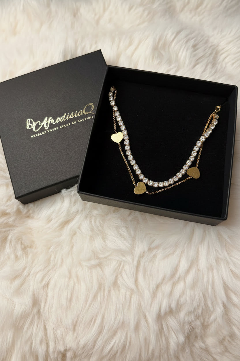 Bracelet Tennis ASHNI - Plaqué Or 18 Carats